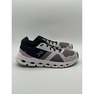 ON Cloud Cloudrunner Womens Heron Black Purple Running Shoes Walking Size 9